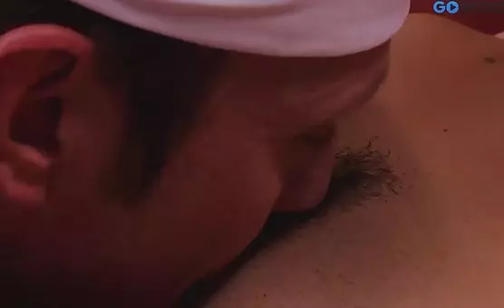 Brunette Chefs Gloved Oral Delight